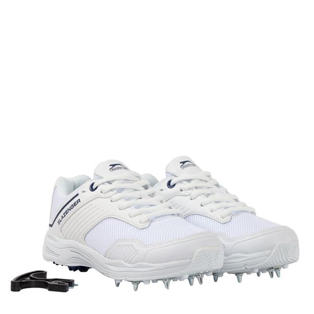 White/Navy - Slazenger - V Series Junior Cricket Shoes