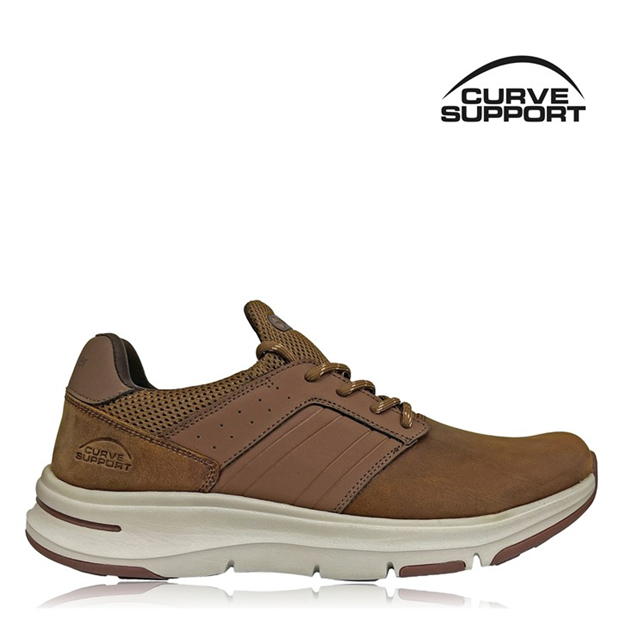 Brown - Slazenger - Curve Support Leather Trainers