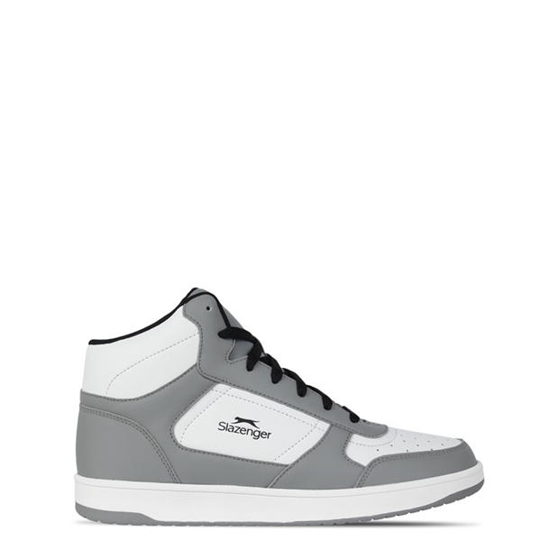 Grey/White - Slazenger - Tower Hi Top Trainers Mens