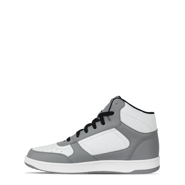 Grey/White - Slazenger - Tower Hi Top Trainers Mens