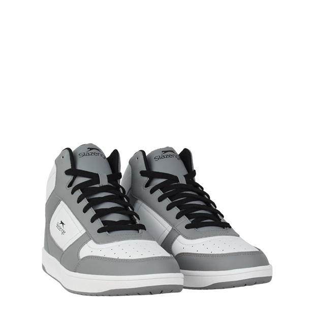 Grey/White - Slazenger - Tower Hi Top Trainers Mens