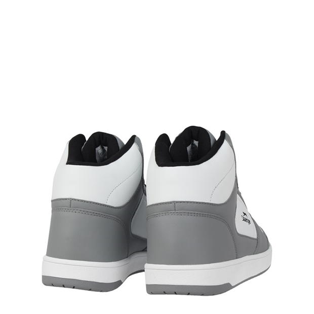 Grey/White - Slazenger - Tower Hi Top Trainers Mens