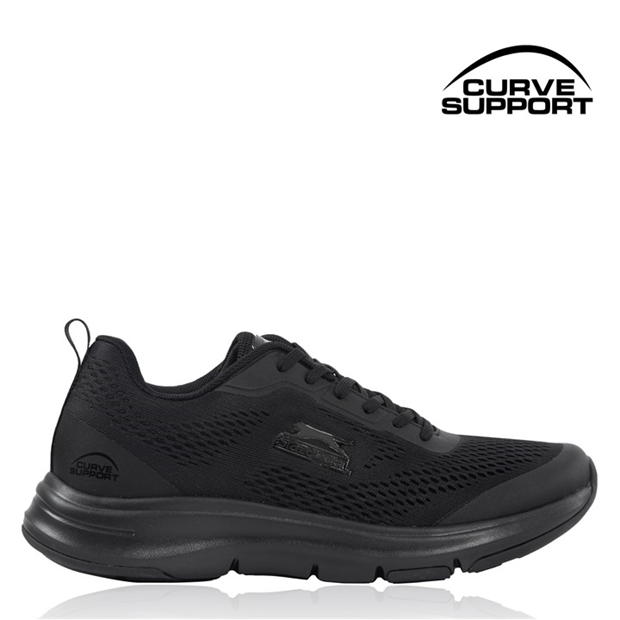 Black/Black - Slazenger - Curve Support E-Mesh Trainers Mens