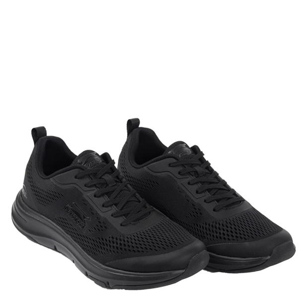 Black/Black - Slazenger - Curve Support E-Mesh Trainers Mens