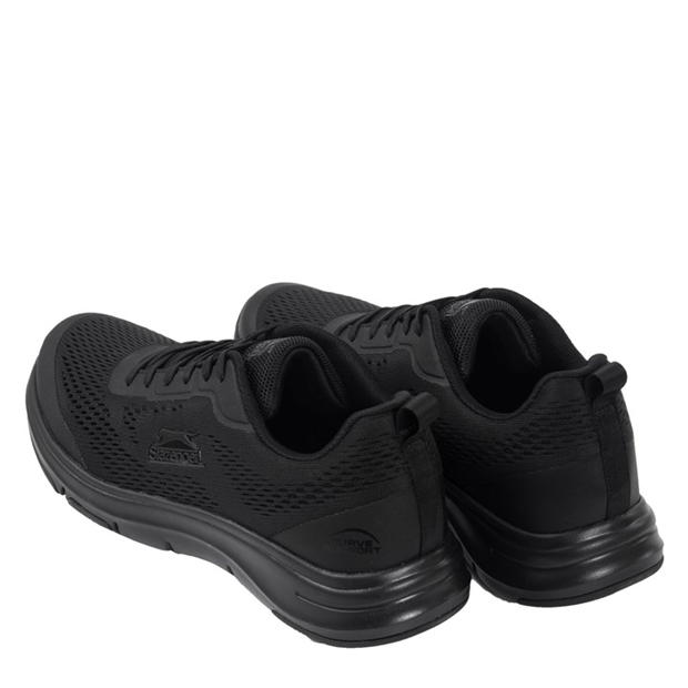 Black/Black - Slazenger - Curve Support E-Mesh Trainers Mens