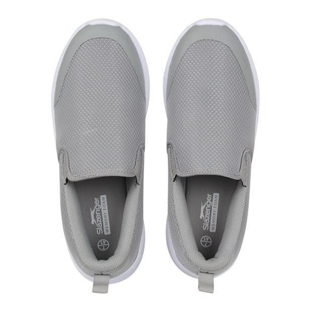 Grey/White - Slazenger - Zeal Mens Slip On Shoes