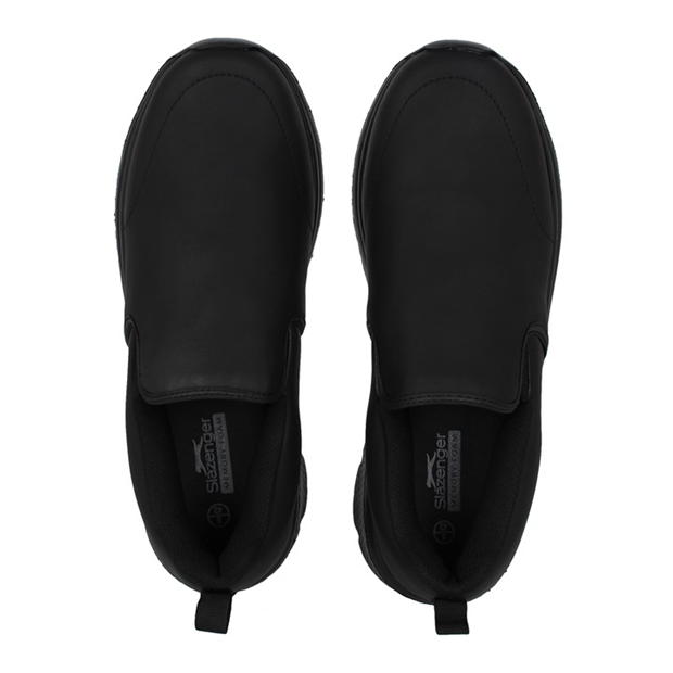 Black Lth - Slazenger - Zeal Mens Slip On Shoes