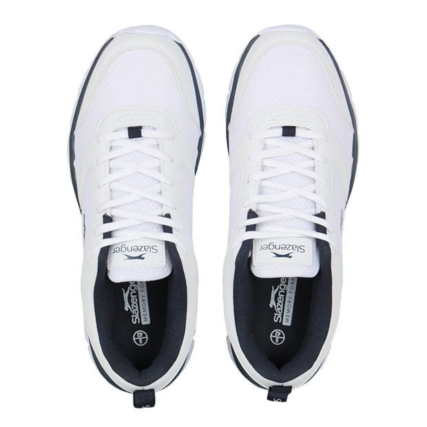 White/Navy - Slazenger - Force Mesh Mens Trainers