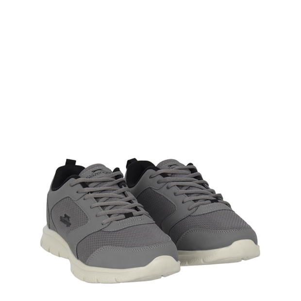 Grey/Black - Slazenger - Force Mesh Mens Trainers