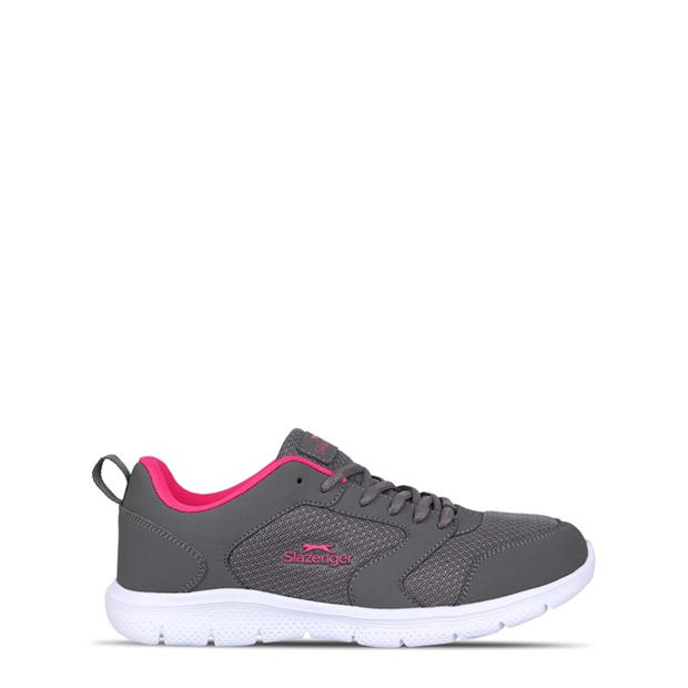 Charcoal/Pink - Slazenger - Force Mesh Womens Trainers