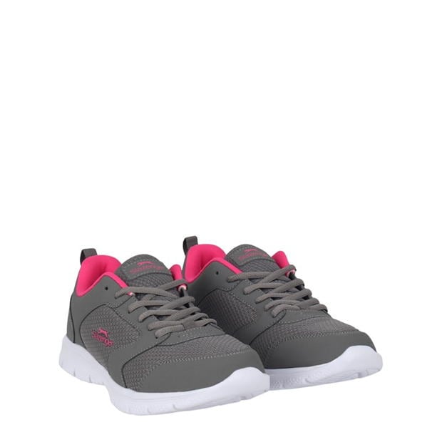 Charcoal/Pink - Slazenger - Force Mesh Womens Trainers