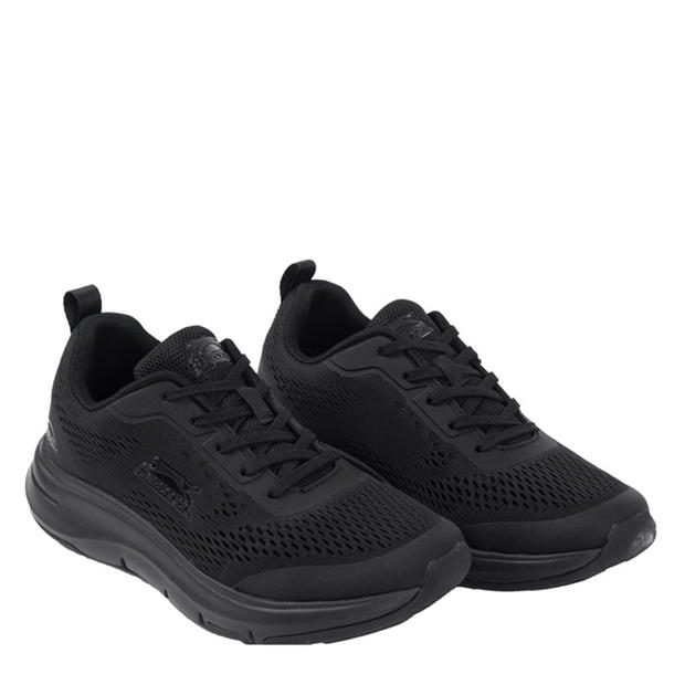 Black/Black - Slazenger - Curve Support E-Mesh Trainers Ladies