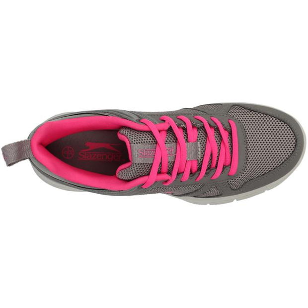 Charcoal/Pink - Slazenger - Force Mesh Running Shoes Ladies