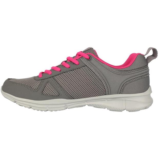 Charcoal/Pink - Slazenger - Force Mesh Running Shoes Ladies