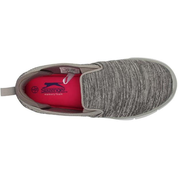 GreyMarl/White - Slazenger - Zeal Slip On Ladies Shoes