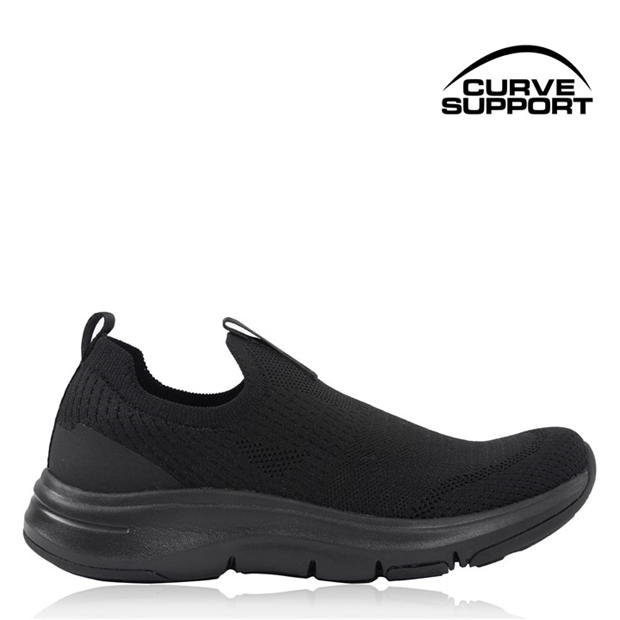 Black - Slazenger - Curve Support Sock Trainers Ladies