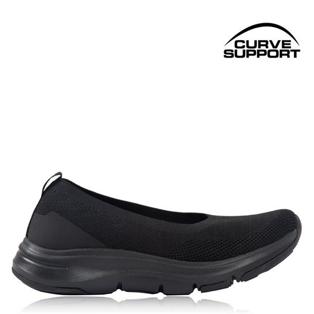 Black/Black - Slazenger - Curve Support Ballerinas Ladies