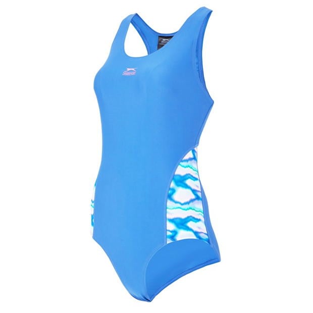 Blue/Purple - Slazenger - Splice Racerback Swimsuit Womens