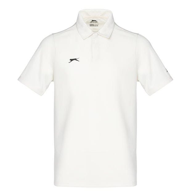 White - Slazenger - Aero Cricket Shirt Adults