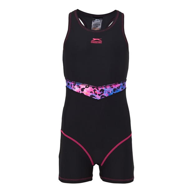 Black - Slazenger - Splice Boyleg Swimsuit Girls