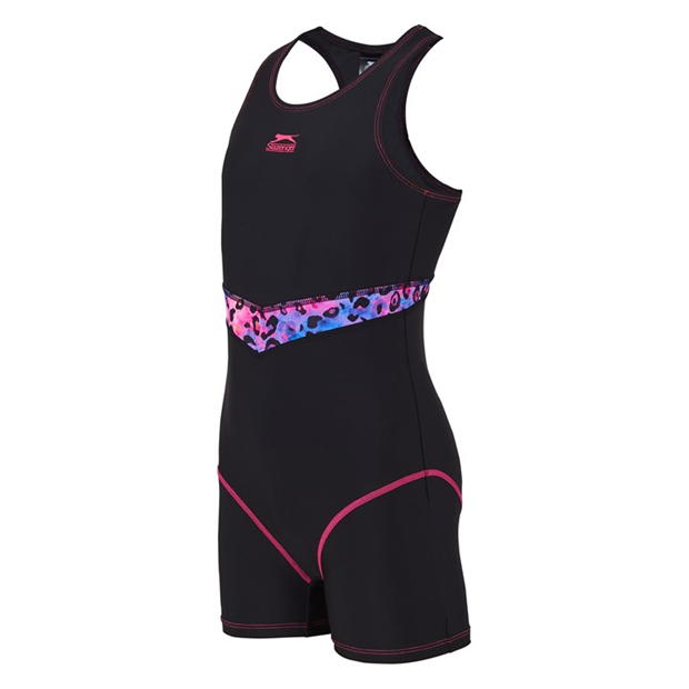 Black - Slazenger - Splice Boyleg Swimsuit Girls