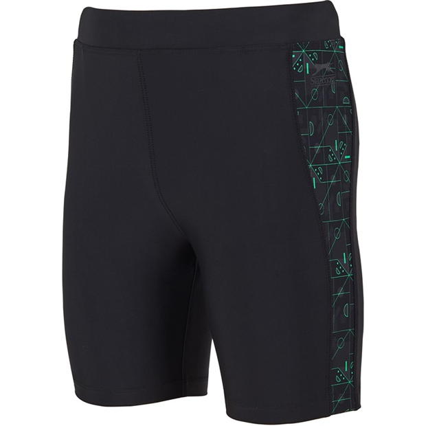 Black/Green - Slazenger - Splice Swimming Jammers Juniors