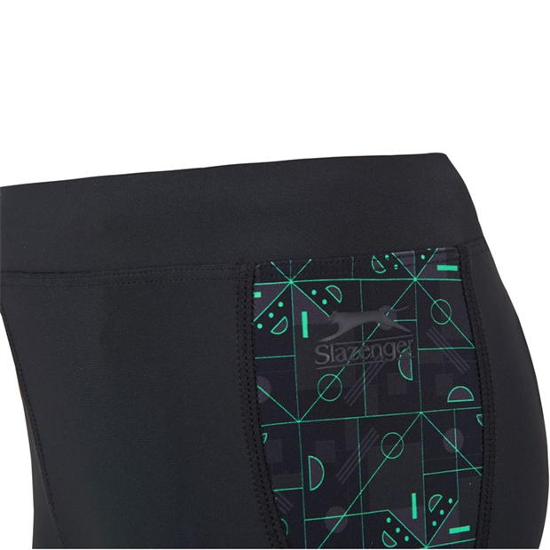 Black/Green - Slazenger - Splice Swimming Jammers Juniors