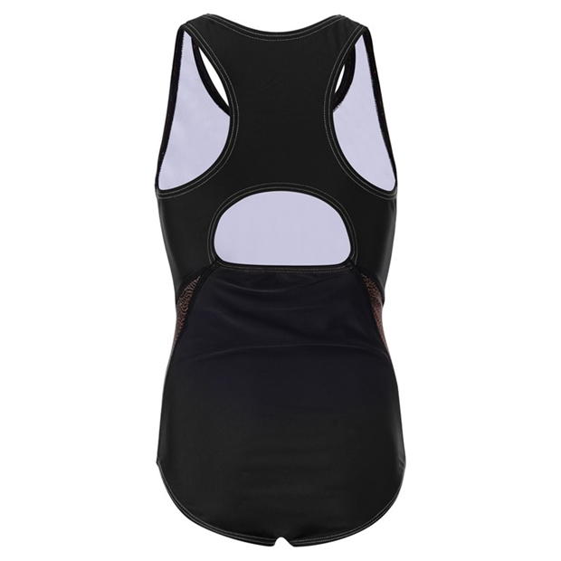 Black - Slazenger - Splice Racer Back Swimsuit Junior Girls