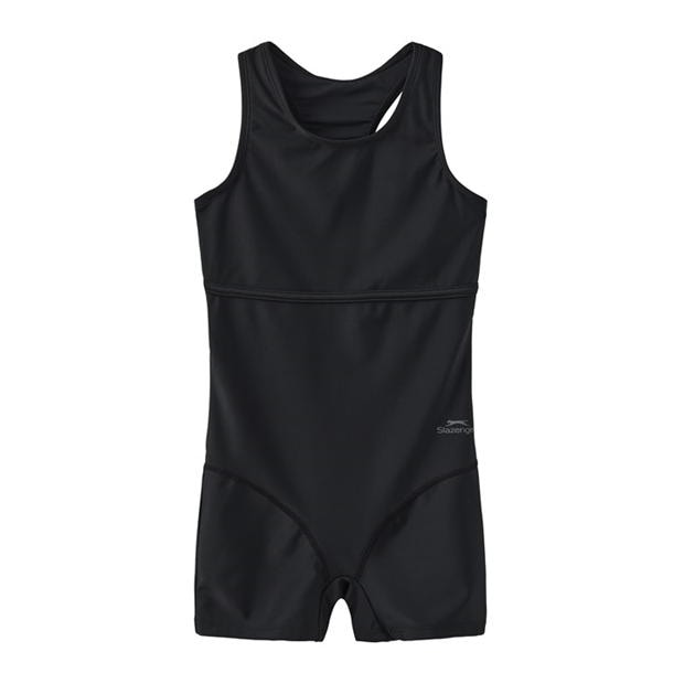 Black - Slazenger - LYCRA® XTRA LIFE™ Boyleg Swimming Suit Junior Girls