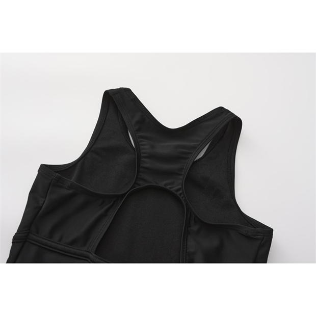 Black - Slazenger - LYCRA® XTRA LIFE™ Boyleg Swimming Suit Junior Girls