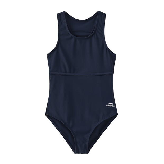 Navy - Slazenger - LYCRA® XTRA LIFE™ Racer Back Swimsuit Girls