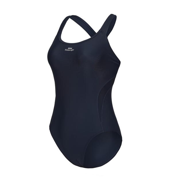 Navy - Slazenger - LYCRA® XTRA LIFE ™ X Back Swimsuit Ladies