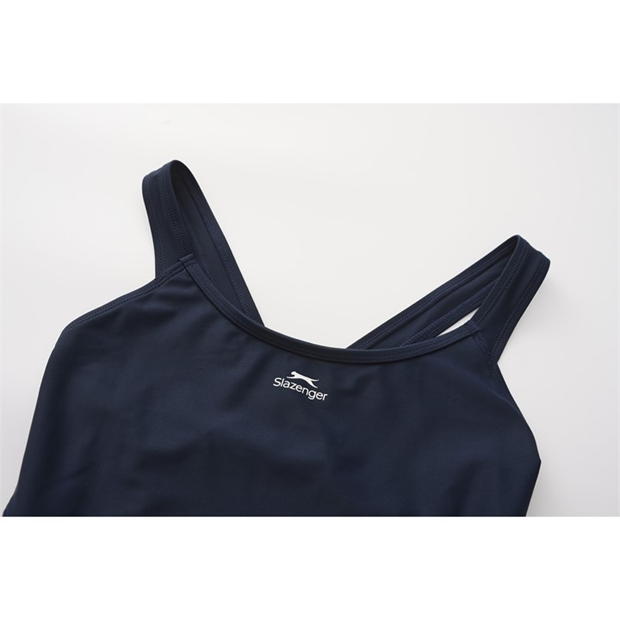 Navy - Slazenger - LYCRA® XTRA LIFE ™ X Back Swimsuit Ladies