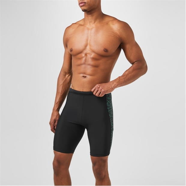 Black/Green - Slazenger - Splice Swimming Jammers Mens