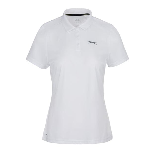 White - Slazenger - Plain Polo Shirt Womens