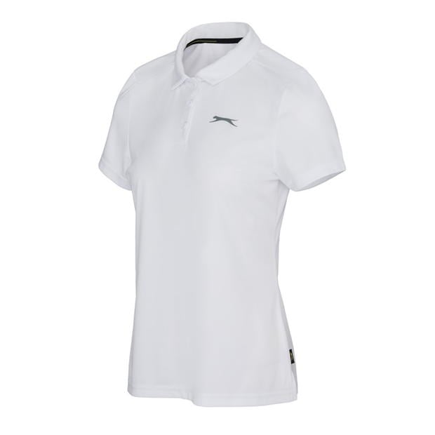 White - Slazenger - Plain Polo Shirt Womens