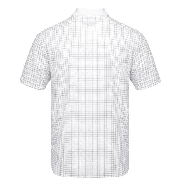 White - Slazenger - Check Golf Polo Mens