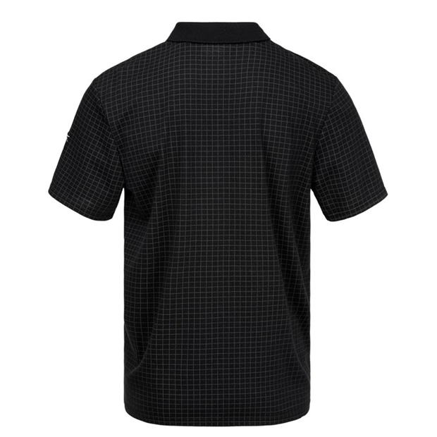 Black - Slazenger - Check Golf Polo Mens