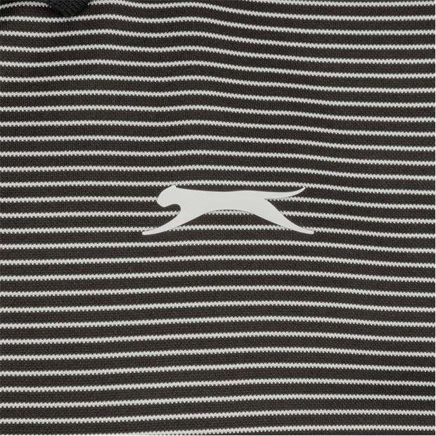 Black - Slazenger - Micro Stripe Golf Polo Shirt Mens