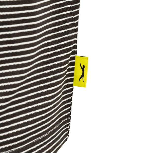 Black - Slazenger - Micro Stripe Golf Polo Shirt Mens