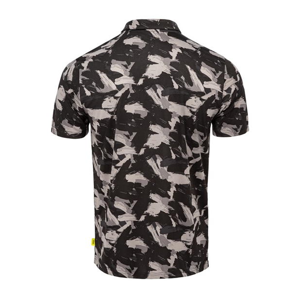 Black/Grey - Slazenger - Print Polo Sn43