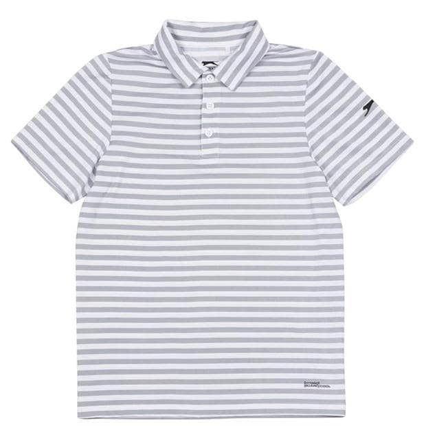 White - Slazenger - Stripe Polo Shirt Junior