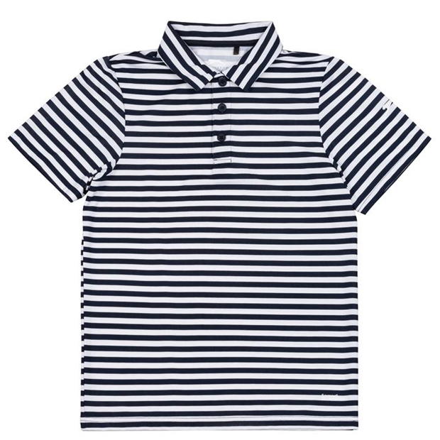 Navy - Slazenger - Stripe Polo Shirt Junior