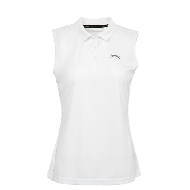 White - Slazenger - Sleeveless Polo Shirt Womens