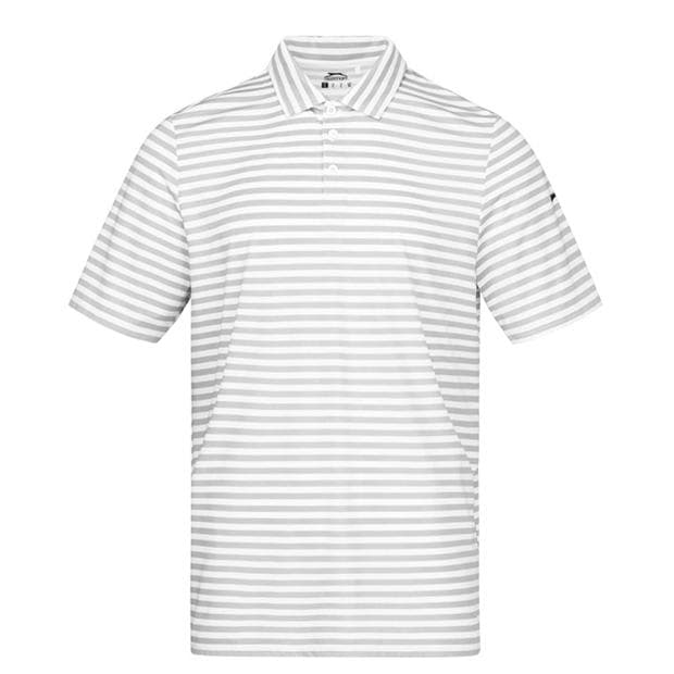 White - Slazenger - Stripe Polo Shirt Mens