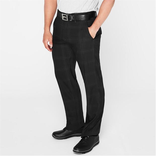 Charcoal - Slazenger - Check Golf Trousers Mens