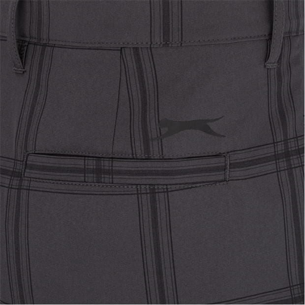 Charcoal - Slazenger - Check Golf Trousers Mens