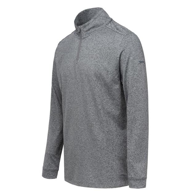 Charcoal - Slazenger - Zip Pullover Top Mens