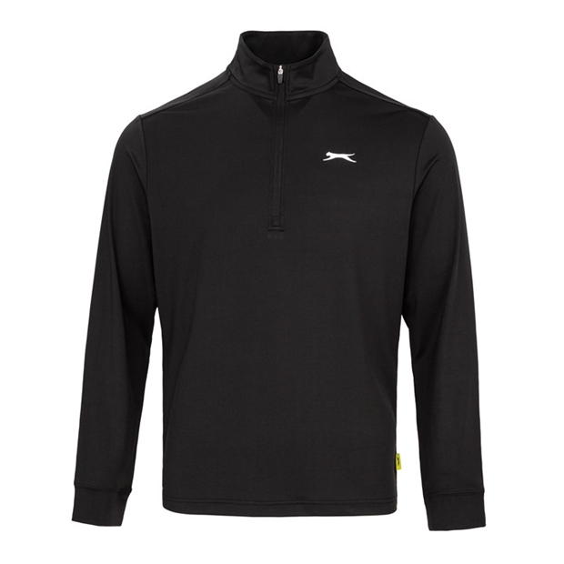 Black - Slazenger - Zip Pullover Top Mens