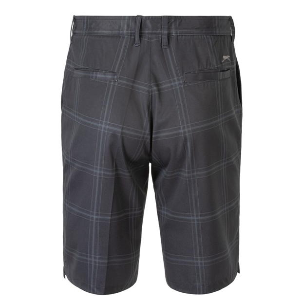 Charcoal - Slazenger - Check Shorts Mens